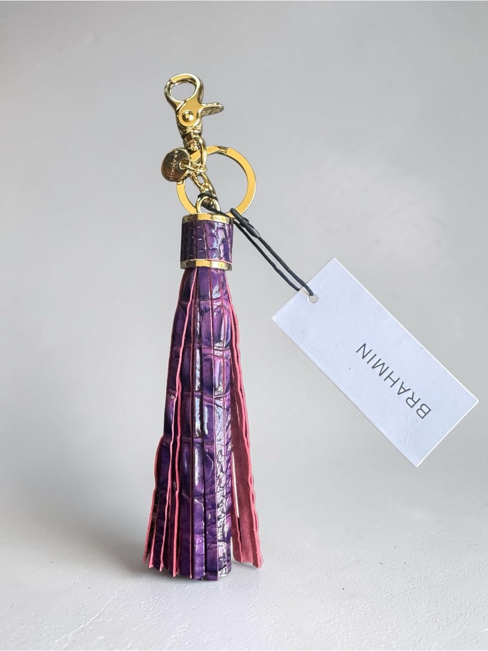 Brahmin Large Tassel purse charm or key ring NWT
